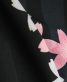 卒業式袴レンタルNo.444[Lサイズ][レトロ]黒・ピンクグレー桜・紺ストライプ